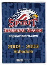 2002-03 Saginaw Spirit OHL Hockey Schedule !!! RightWay