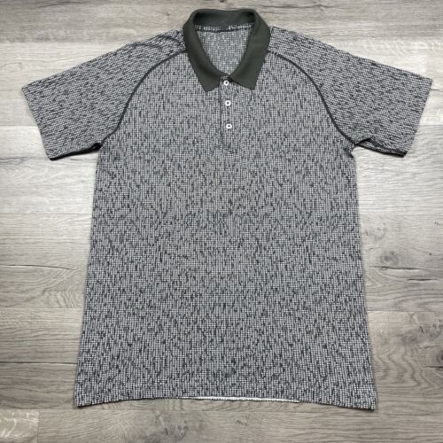 Lululemon Metal Vent Tech Polo 2.0 Space Code Graphite Grey / Vapor Men’s L $98 - Picture 3 of 23