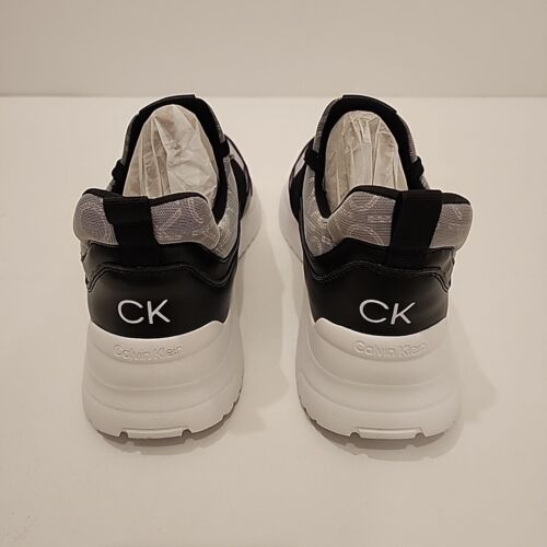 Calvin Klein Umika Damen 9,5 Medium Mode Turnschuhe schwarz grau weiß neu im Karton - Bild 4 von 9