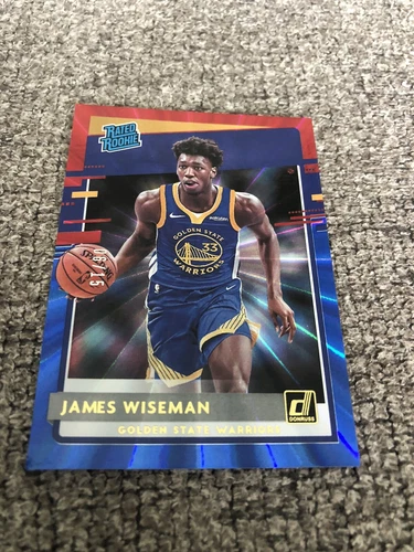 2020 PANINI DONRUSS JAMES WISEMAN RATED ROOKIE RED/BLUE LASER /15 GOLDEN STATE 