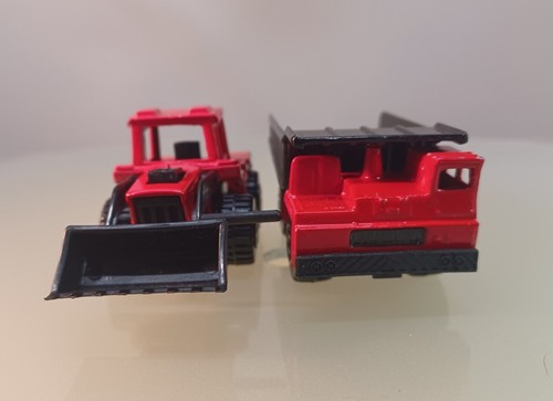 Matchbox Faun Dump Truck & Tractor Shovel, Action Two Pack: Mining Red HTF- 1998 - Picture 6 of 7