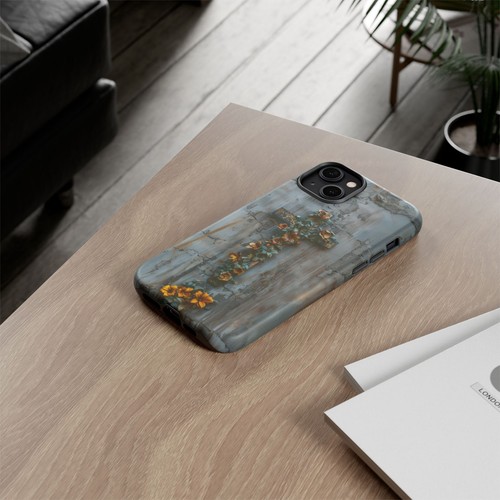 Cross Floral Vines Gray Phone Case for iPhone, Samsung Galaxy, Pixel - 第 80/240 張圖片