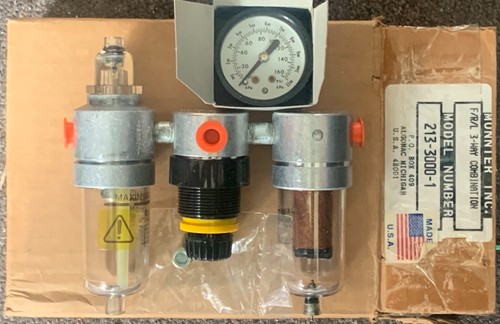 Monnier 213-3000-1 Pneumatic Filter Regulator Lubricator Combo