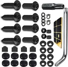 Anti Theft License Plate Screws Kits Tamper Resistant Licence Plate Kit 1/4"m6