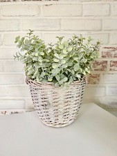 Graywashed Willow Gathering Baskets, Farmhouse Decor, Set of 3 Baskets
