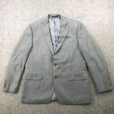 Lauren Ralph Lauren Blazer 42R Gray Solid Sport Coat Jacket Pockets