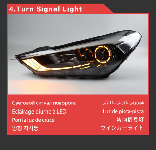 Faros LED intermitente accesorios coche modificados para Hyundai Tucson 2015-2018 - Imagen 12 de 19