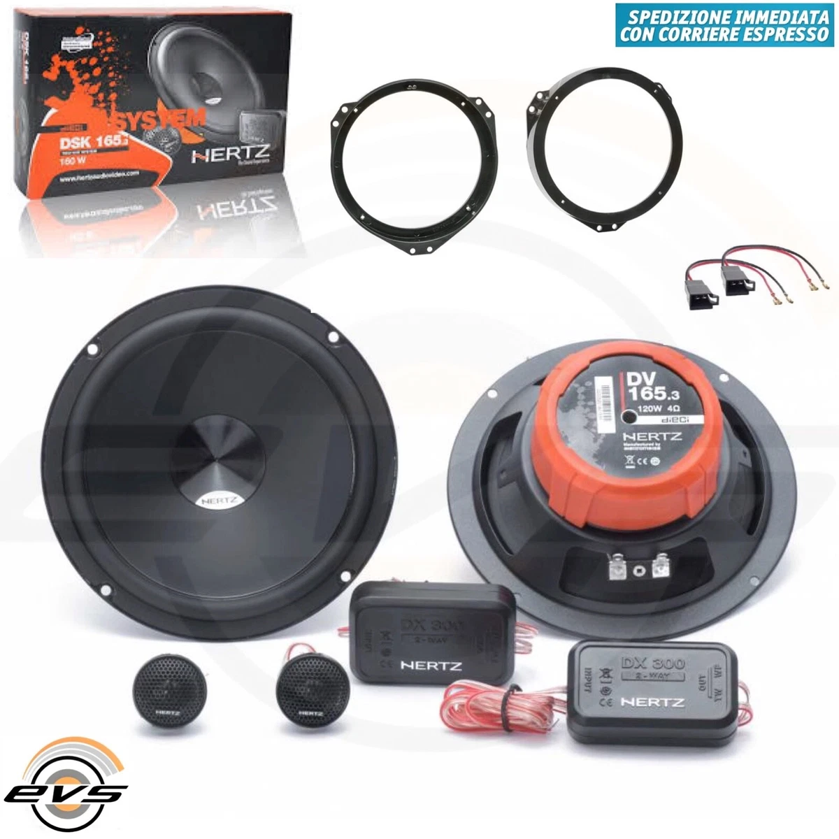 Kit Altoparlanti Hertz DSK 165.3 2 Vie 16,5 Cm + Adattatori Per OPEL Astra/Insigna/Meriva/Mokka E CHEVROLET Cruze/Orlando