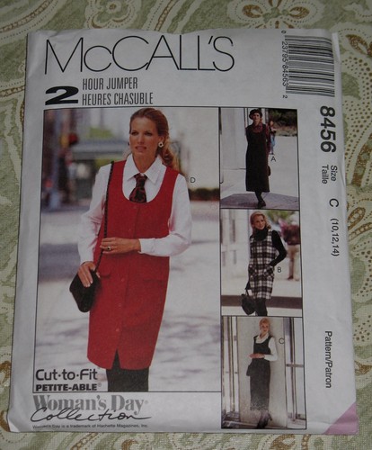 McCALL'S SCHNITTMUSTER 8456 2-STUNDEN PULLOVER & SHIRT (10-12-14) PETITE-ABLE ungeschnitten! - Bild 2 von 5