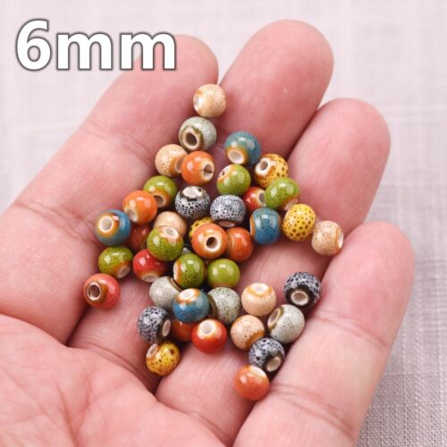 6mm 8mm 10mm 12mm 14mm Gemischt Rund Keramik Porzellan Lose Perlen - Bild 4 von 13