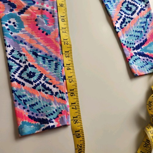 Lilly Pulitzer Girls Maia Solar Opposites Leggings Size M 6/7 Cotton Blend Pink - Picture 3 of 6