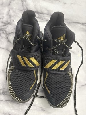 Adidas Deep Threat Shoes FV8633 Black & Gold Basketball Sneakers Men s Size 6