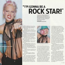 Vintage 2002 Pink Original Rock Singer Pictorial/Interview 3-Pg 21x28cm MAX 07