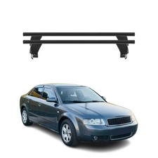 Menabo Dachträger Grundtäger für Audi A4 B6 Limo 2001-2004 50kg Alu Schwarz 2x