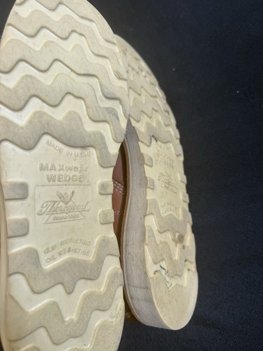 BOTA THOROGOOD HOMBRE 11 EE BRONCEADO 6" HERENCIA AMERICANA SUELA CUÑA SIN USAR, EN CAJA PUNTA SUAVE - Imagen 12 de 12