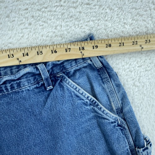 Carhartt Carpenter Jeans Mens 40x30 Denim Workwear Utility Distressed Rugged Pan - Picture 11 of 15