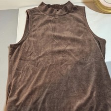 GAP Brown Mock Neck Sleeveless Bodysuit Women's Size L Regular Fit 1 Pack
