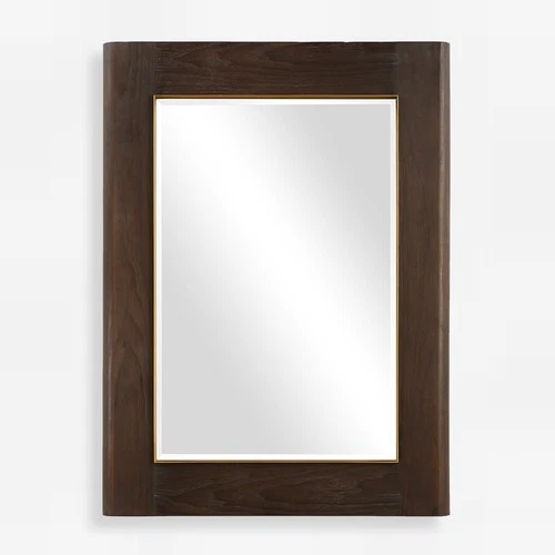 Uttermost 08218 Catron 33-7/8"W x 45-5/8"H Rectangular Beveled - Brown - Picture 1 of 5