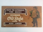 Vintage HEILEMAN'S OLD STYLE LAGER BEER SIGN - advertising wood 19"x10"