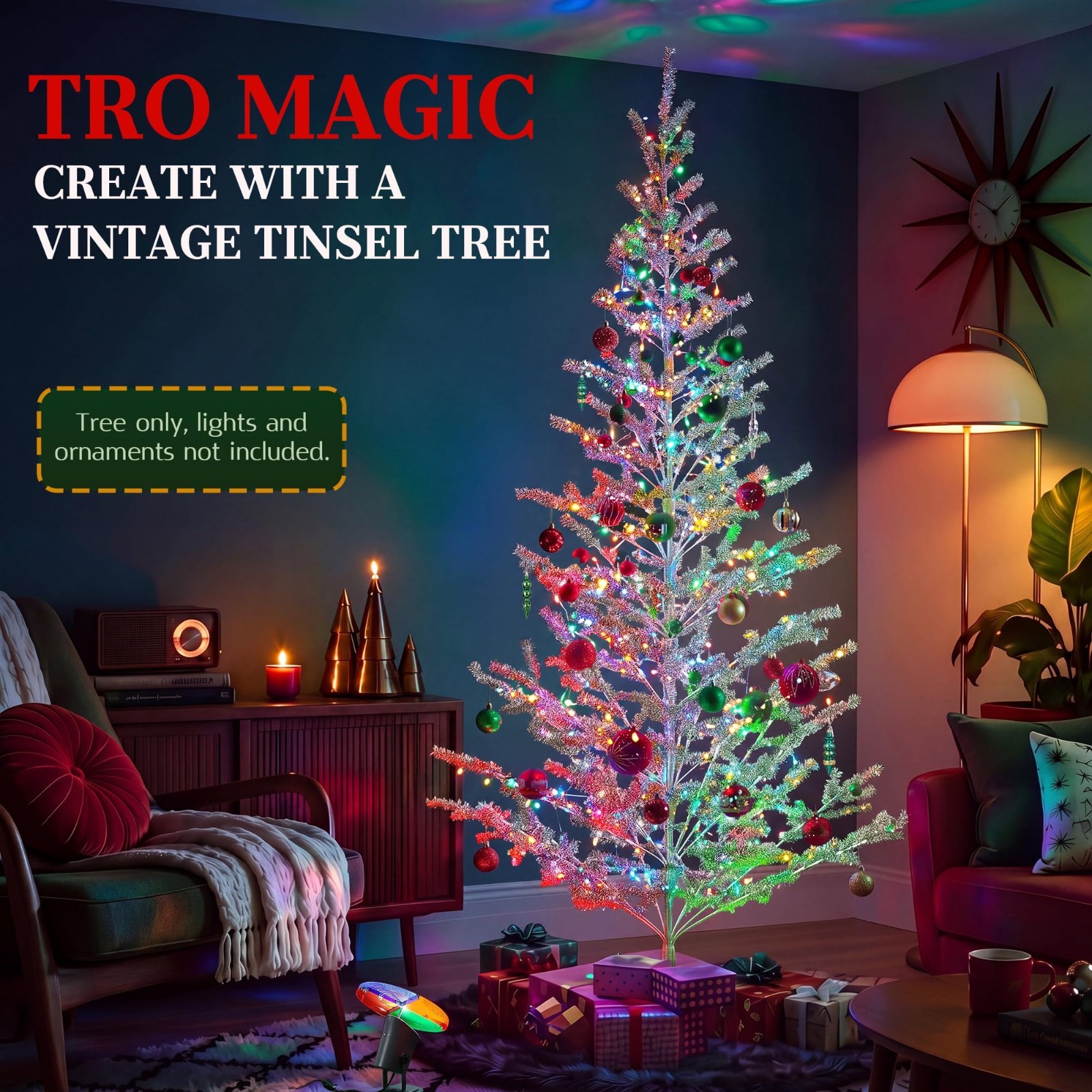 6ft Tinsel Christmas Tree, Retro Aluminum Christmas Tree, Silver | eBay