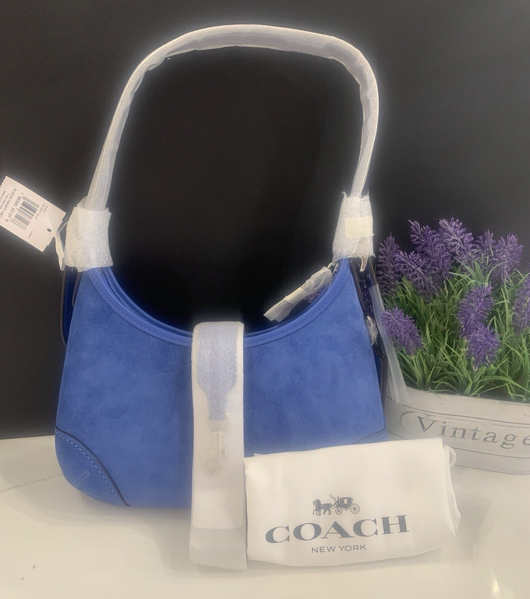 バッグ coach hampton suede shoulder bag blue COACH Hamptons Suede Hobo Bag | Bloomingdale's