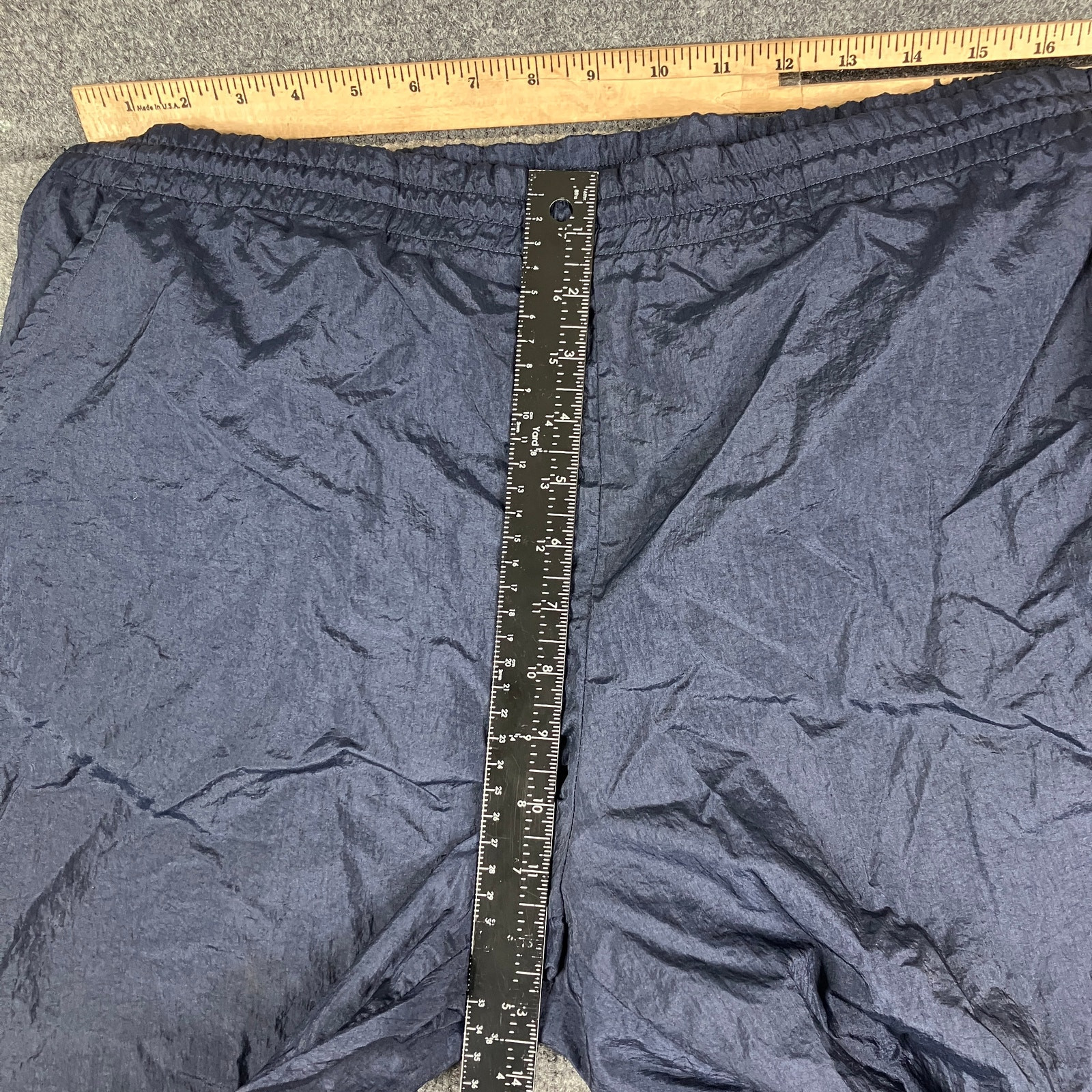 Pantalone giacca a vento Fila uomo M blu navy vintage leggero nylon polsini elasticizzati