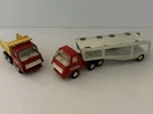 Vintage Tonka Semi & Car Carrier- 9 1/2” long x 2” & Tonka Dump Truck 535 Yellow