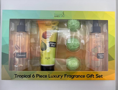 Freida & Joe Tropical Luxury Fragrance Gift Set Mist Lotion Bath Bombs