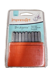 ImpressArt Bridgette Uppercase 3MM Basic Metal Stamps, 27pc
