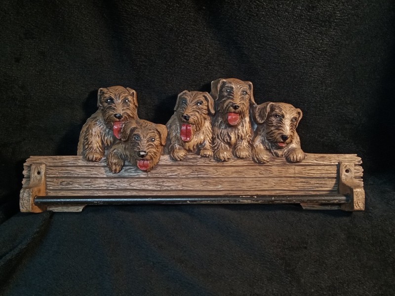 Vintage Terrier Dog Towel Rack  by John Walter & Sons Limited
