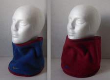 Nike Reversible Fleece Neck Warmer YOUTH Gym Blue/Red Crush/Metallic Gold