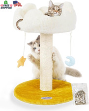 Happi N Pets Cloud Cat Tree, Cat Scratching Post with Bed, Small Cat Tree for Ki