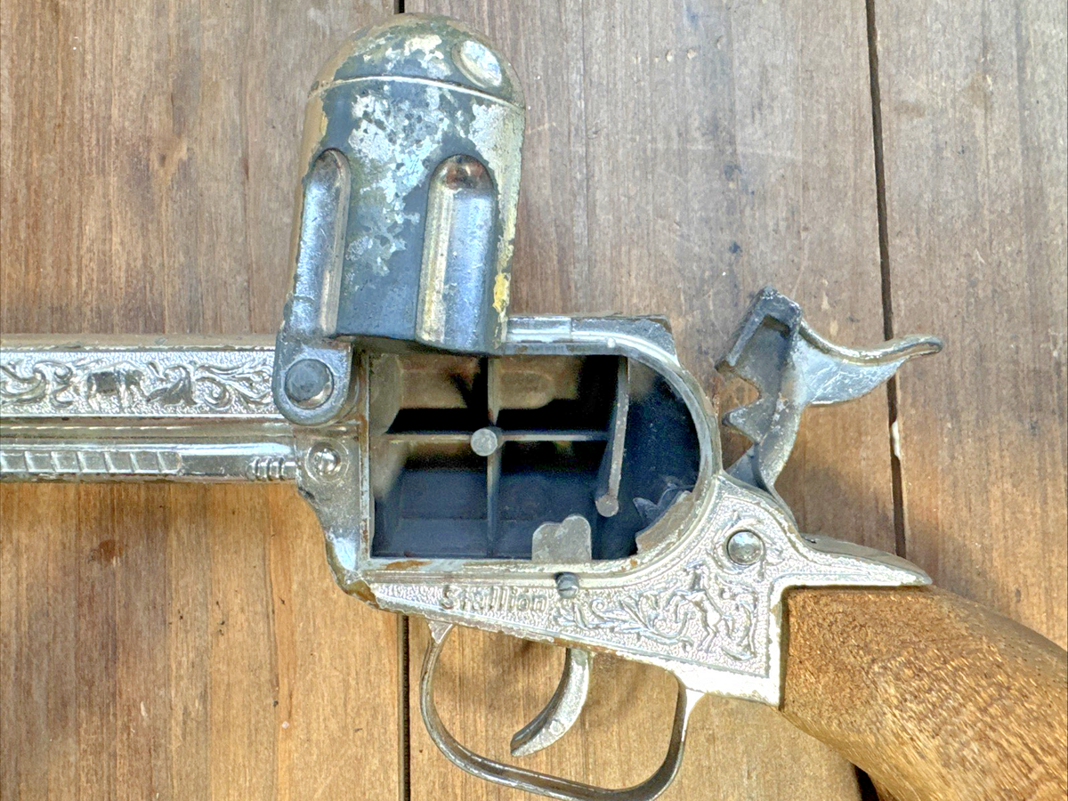 Nichols Stallion 45 cap gun pistol VINTAGE 1950's For parts or