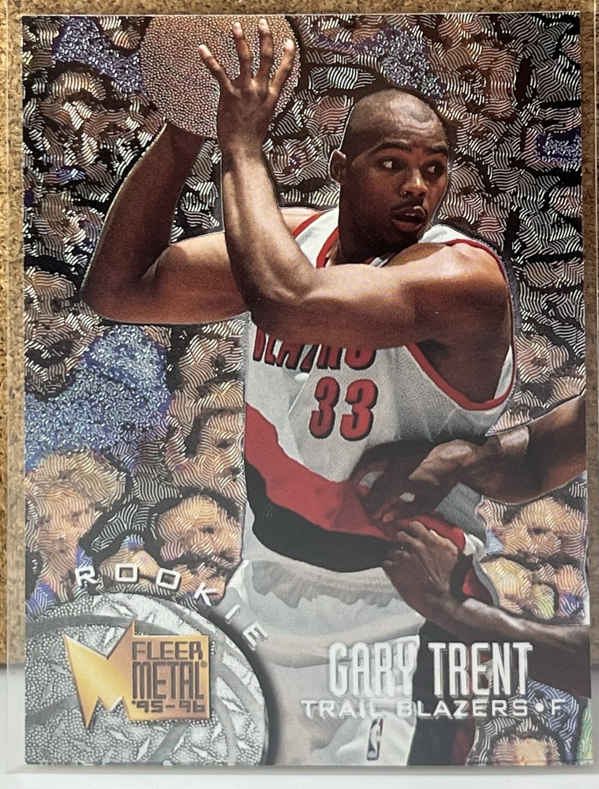 1995-96 Metal Rookie RC #185 Gary Trent Portland Trail Blazers Basketball Card