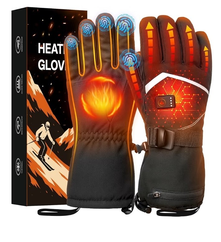 Rechargeable Heated Gloves Waterproof Electric