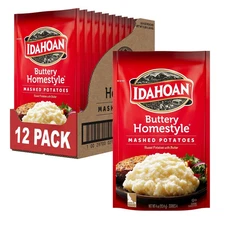 Idahoan Buttery Homestyle Mashed Potatoes 4 oz Pack of 12
