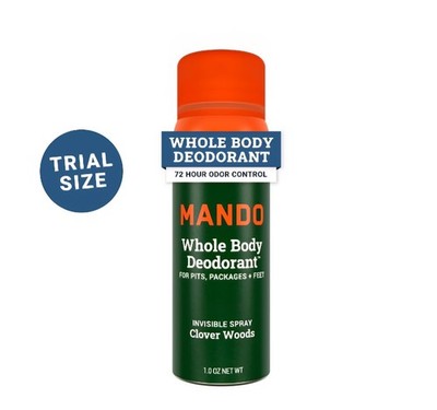 Mando Whole Body Travel Deodorant Clover Woods Spray 1 Fl Oz Each Aluminum Free