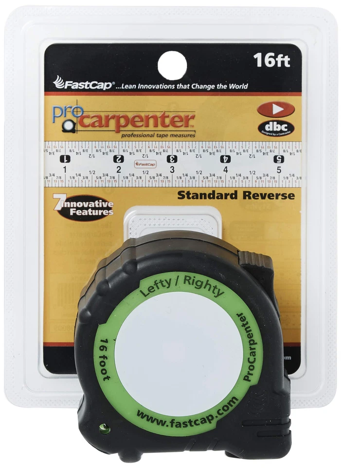 FastCap Tape Measure with Built-In FastPad Pencil Sharpener and Rubber Boot - Image 4 of 4