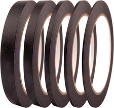 5 Rolls Pinstripe Tape - Masking Tape 1/16", 1/8", 1/4", 1/2", 3/4" - Thin Paint