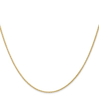 14K 18 inch 1mm Round Parisian Wheat with Lobster Clasp Chain Necklace Womens