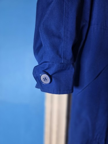 Vintage 80s Gallery Trench Coat Detachable Lining Size 10 Hong Kong Shoulderpads - Picture 2 of 14