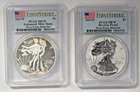2013 W 1oz .999 Fine Silver American Silver Eagle Two-Coin Set PCGS MS70/PR70