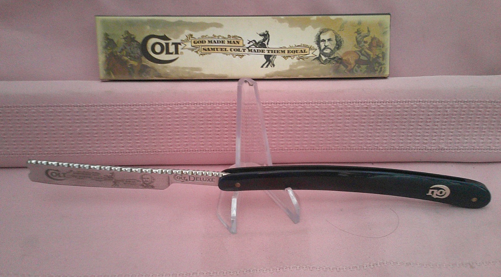 NIB Colt “God Made Man, Samuel Colt Made Them Equal” Straight Edge ...