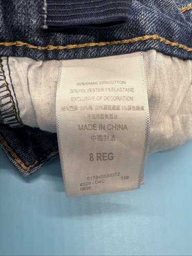 Levi's Blue Denim Shorty Shorts Girls Size 8 - Picture 4 of 4