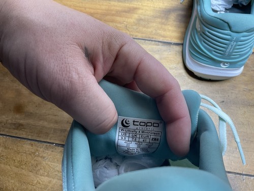 Topo Athletic Ultrafly 4 Womens Size US 9.5 Sneakers EU 41 Mint Green - Picture 7 of 8
