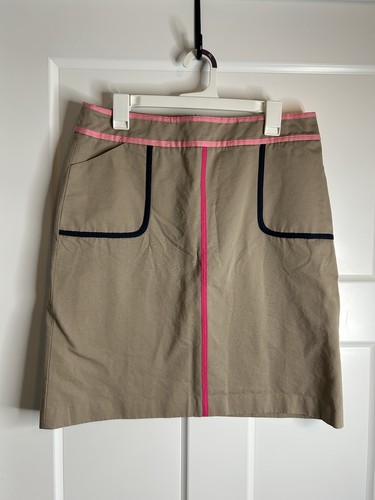 Boden Womens Size 10L Above Knee Khaki Skirt Preppy 6285 - Picture 3 of 9