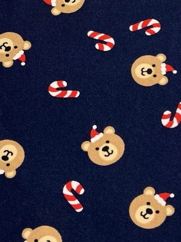 LuLaRoe Leggings TC Alto Curvilíneo Navidad Vacaciones Animal AZUL Oso Bastón de Caramelo Divertido Foto 2 de 4