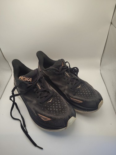 Hoka One One Clifton 9 Negro Oro Rosa Talla 8.5b - Imagen 2 de 10