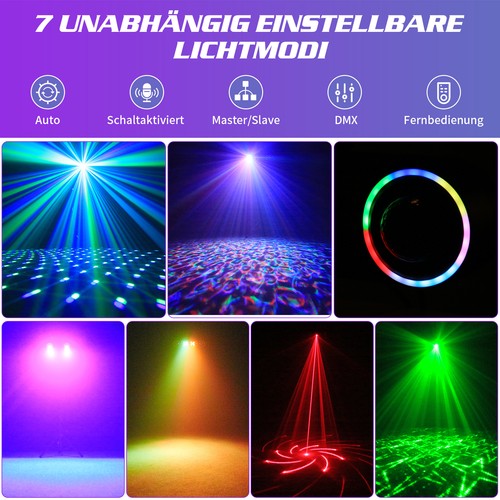 DJ Partylicht Set mit Tasche Mobile DMX Bühnenbeleuchtung LED Disco Lichteffekt - Bild 5 von 18