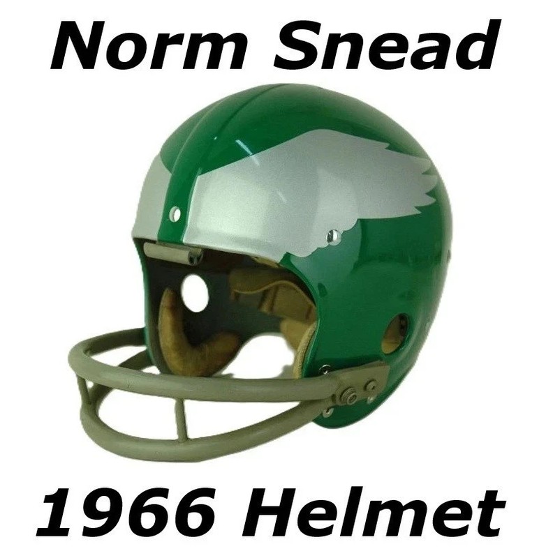 Philadelphia Eagles Game Worn NFL Kra-Lite Football Helmet Norm Snead c1965